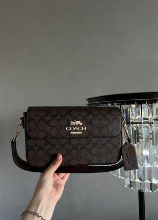 Сумочка жіноча, клатч coach studio bag brown1 фото