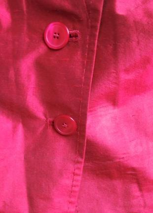 Эффектный пурпурный жакет шелк5 фото
