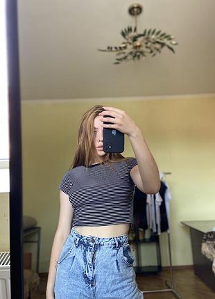 Укорочений топ в полоску