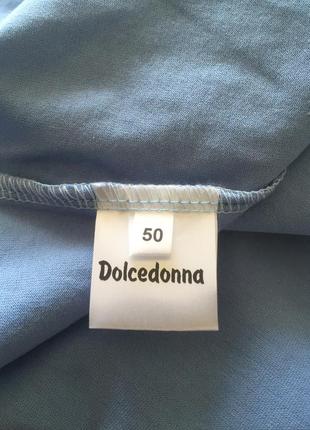 Футболка dolcedonna оверсайз, розмір 50, блакитна6 фото