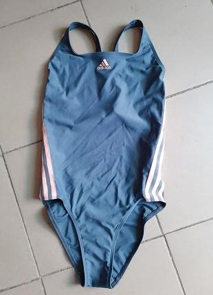 Спортивный цельный сдельный купальник adidas р.м/l2 фото