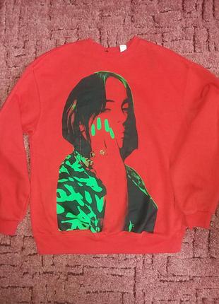 Свитшот оверсайз h&amp;m bille eilish p.sx(160/80 a)