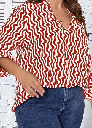 Блуза с геометричным принтом shein xl2 фото