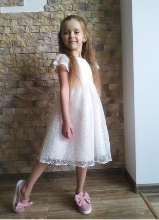 Детское платье, платье белое, пышное, причастия, праздничный день рождения нарядное