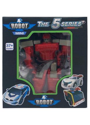 Детский игровой трансформер tobot w339 робот-транспорт герой мультсериала "тоботы", 12 см(красный-1)