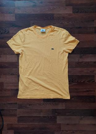 Мужская желтая футболка lacoste2 фото