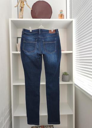 Джинсы брюки скошенные скинни синие стильные качественные esprit4 фото