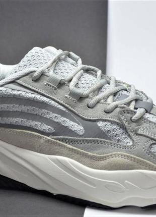 Чоловічі весняні модні кросівки сітка світло-сірі style 24736