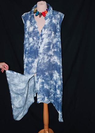 Батал блуза сорочка вільна туніка жилет з хвостами.6 фото