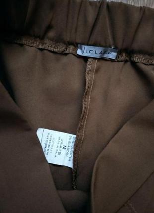 Укорочені штани штани чиносы з бічною смугою і еластичною талією4 фото