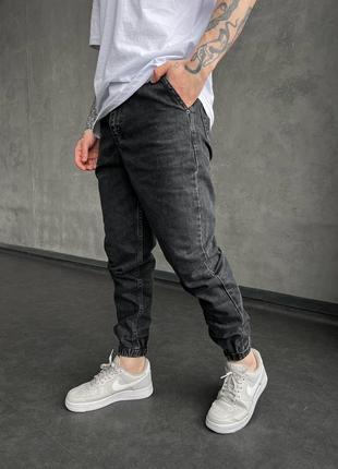 Чоловічі джинси темно - сірі / якісні чоловічі джинси штани на весну - літо - осінь7 фото