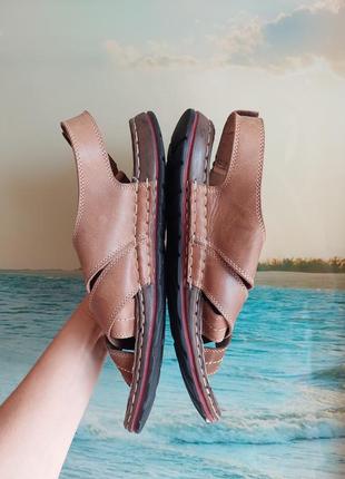Кожаные сандалии am, стелька 28 см4 фото