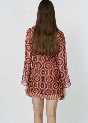 Гарна сукня міні прозора на кольоровій підкладці м 104 фото