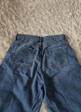 Широкие джинсы с разрезами3 фото