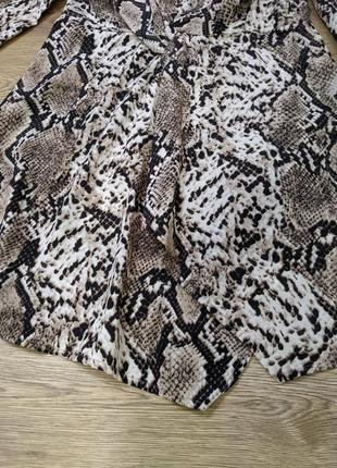 Платье со змеиным принтом легкое s-m🐍