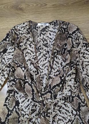 Платье со змеиным принтом легкое s-m🐍