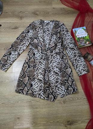 Платье со змеиным принтом легкое s-m🐍