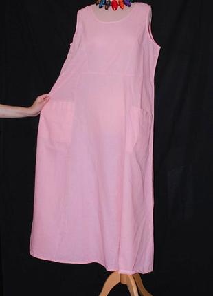 Новый сарафан платье льняное свободное свободный фасон.3 фото