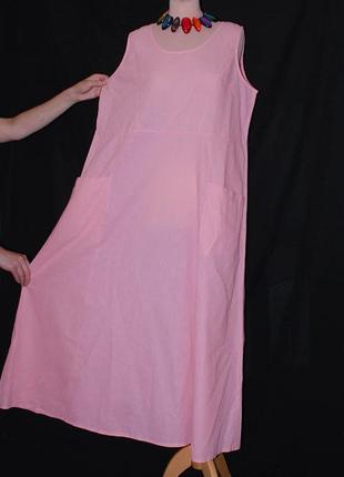 Новый сарафан платье льняное свободное свободный фасон.