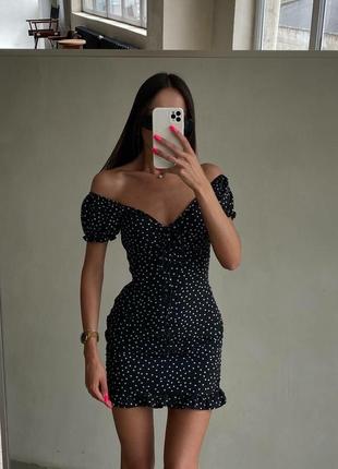 Міні сукня в горошок