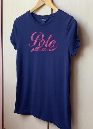 Новая базовая футболка в синем цвете от polo ralph lauren1 фото