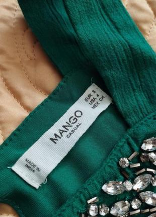 Летнее яркое зеленое платье - сарафан mango s. платье7 фото