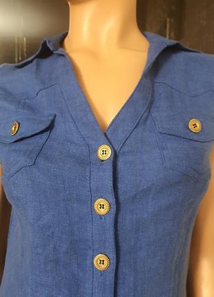 Платье рубашка сафари льняное лен matmazel 5