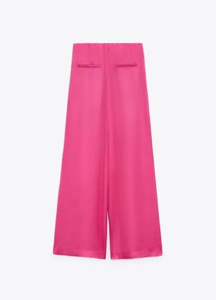 Красивые розовые брюки сатиновые легкие хс3 фото