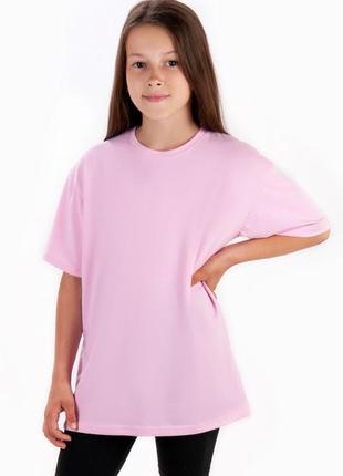 Футболка оверсайз підліткова, футболка oversize для подростков, сиреневая, розовая, бузкова, лавандова4 фото