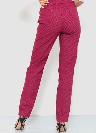 Штани жіночі класичні, джинс, бордовий, електрик8 фото