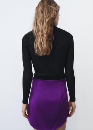 Новая сатиновая мини юбка от zara6 фото