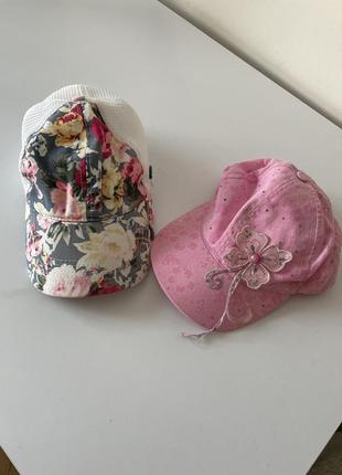 Бейсболки кепки для дівчинки(комплект-2 шт)