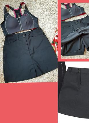 Комбинированная трекинговая/спортивная юбка с шортами ,nike,  p. xs-s1 фото