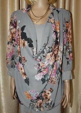 Шикарная комбинированная блузка5 фото