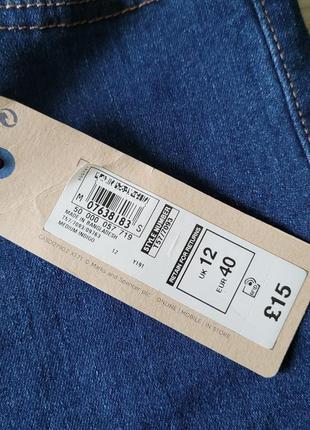 Нові marks & spencer denim розмір uk 12 eu 40 m-l укорочені джинси straight fit cropped mid rise8 фото