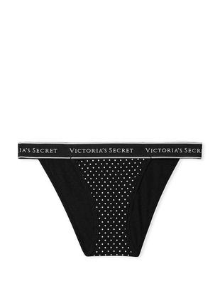 Трусики victoria's secret танга (m) / logo cotton tanga panty