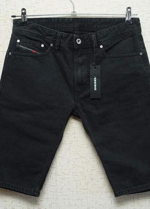 Мужские джинсовые шорты diesel черного цвета.1 фото