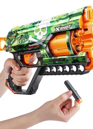 Швидкострільний бластер x-shot skins griefer camo (12 патронів), 36561h10 фото