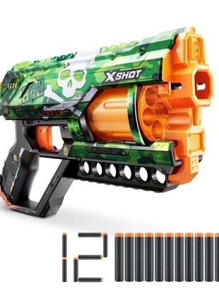 Швидкострільний бластер x-shot skins griefer camo (12 патронів), 36561h7 фото