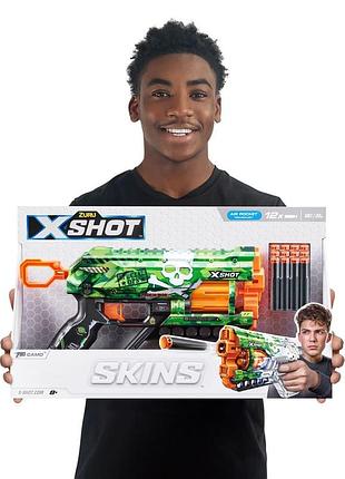 Швидкострільний бластер x-shot skins griefer camo (12 патронів), 36561h3 фото