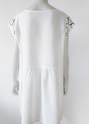 Италия льняное платье с вышивкой р-р xl.5 фото