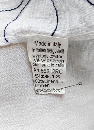 Италия льняное платье с вышивкой р-р xl.10 фото