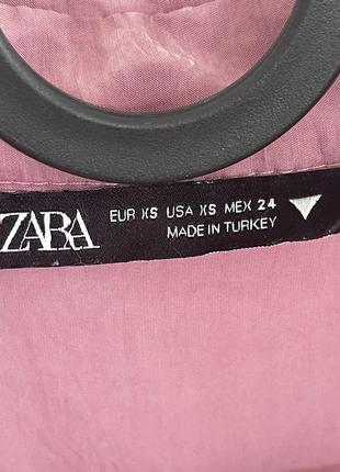 Женская рубашка оверсайз сиреневого цвета zara2 фото