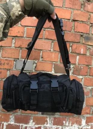 Рюкзак-сумка тактическая molle на пояс или плечо 10 литров черный