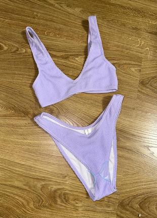 Купальник жатка лиловый