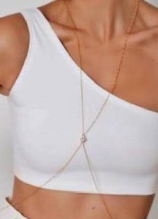 Модный женский топ на одно плечо rebellious