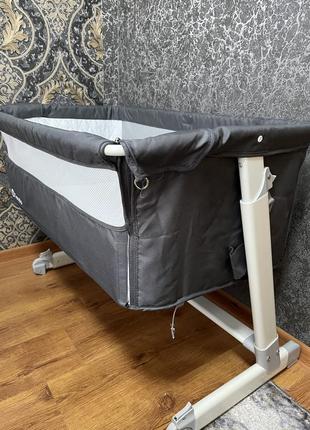 Приставне ліжечко lionelo theo dark grey (lo.th02)