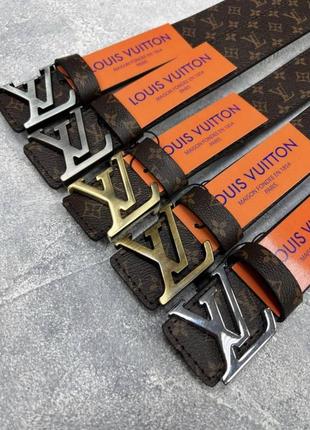 Жіночий шкіряний ремінь в стилі луї вітон  lv louis vuitton