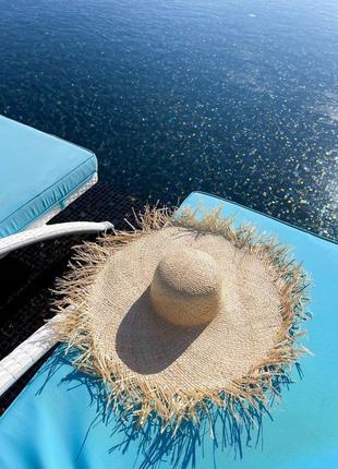 Соломяний капелюх ❤️ пляжний капелюшок 😍4 фото