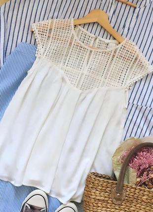 Біла блуза з мереживом біла сорочка2 фото